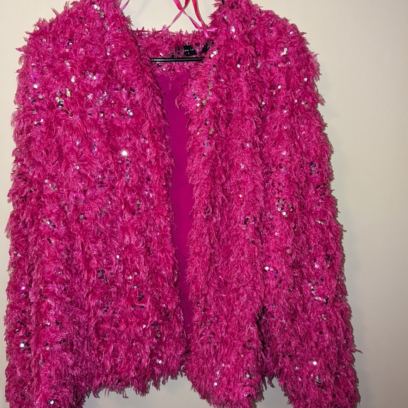 Sparkly Faux-Feather Cardigan (Like New!) - Picture 2 of 3